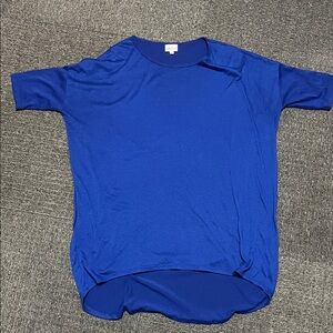 Blue Short Sleeve High-Low Tee